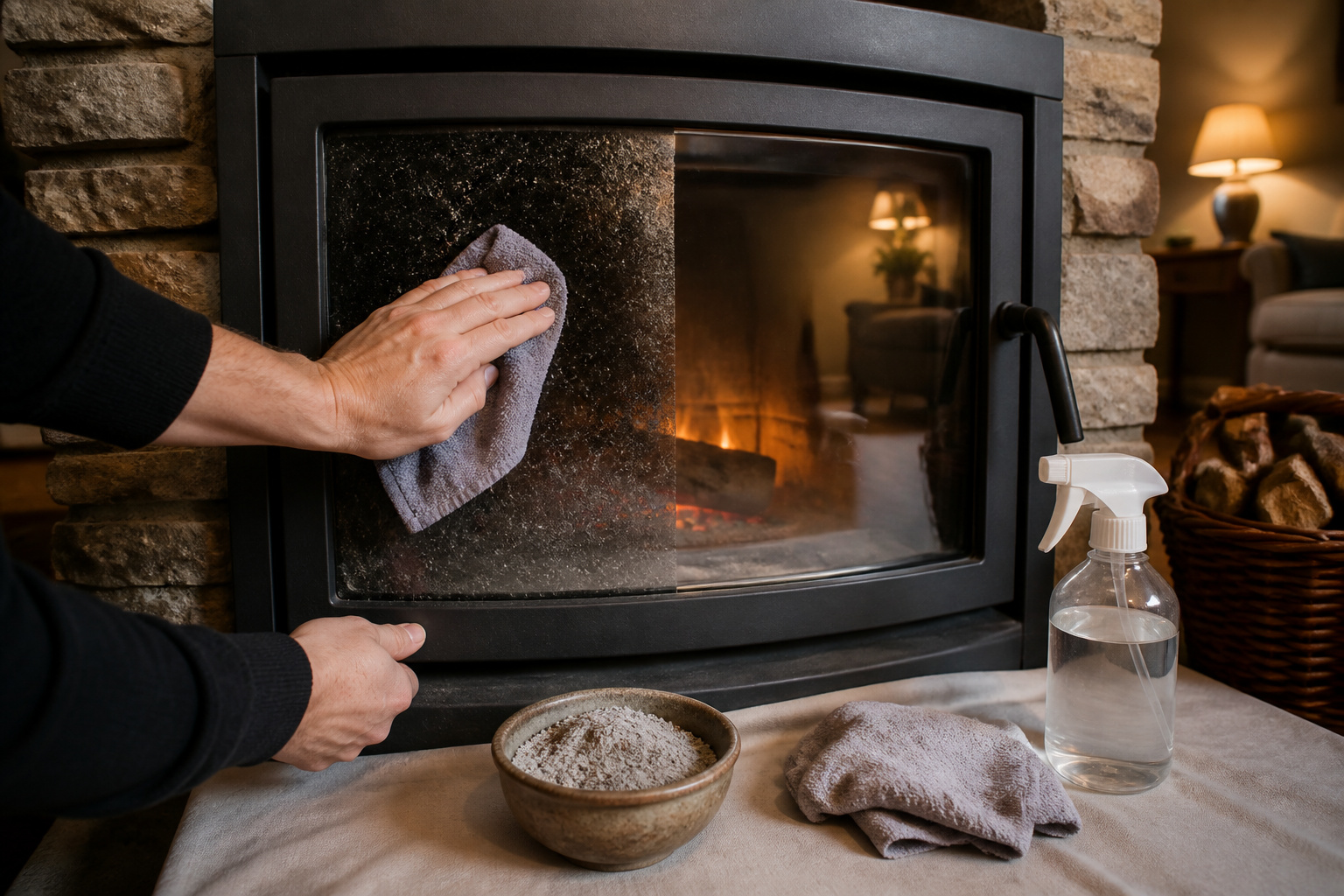 Comment nettoyer une vitre d’insert sans effort ?